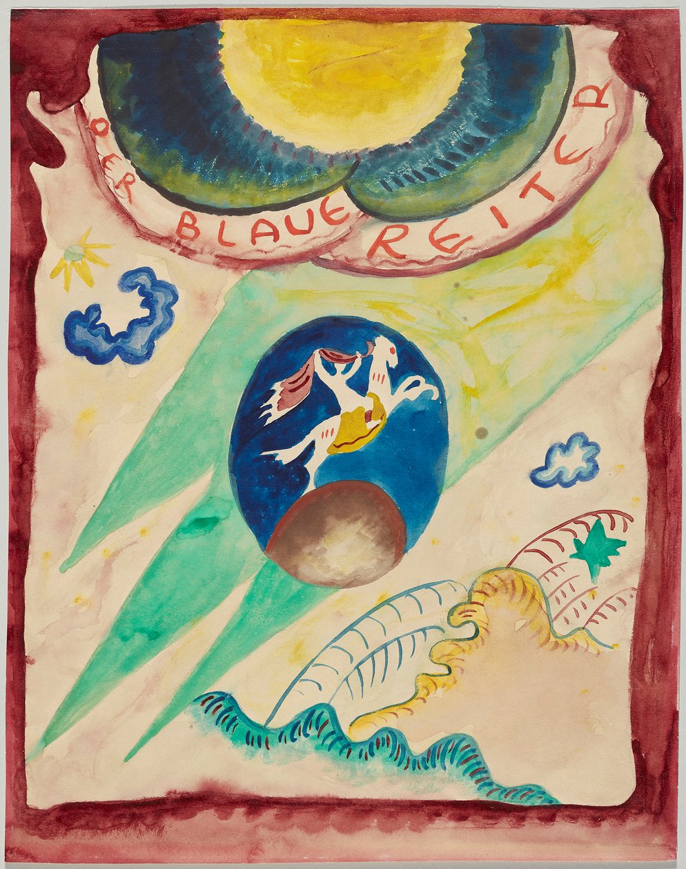Entwurf für den Umschlag des Almanachs "Der Blaue Reiter" - Wassily Kandinsky