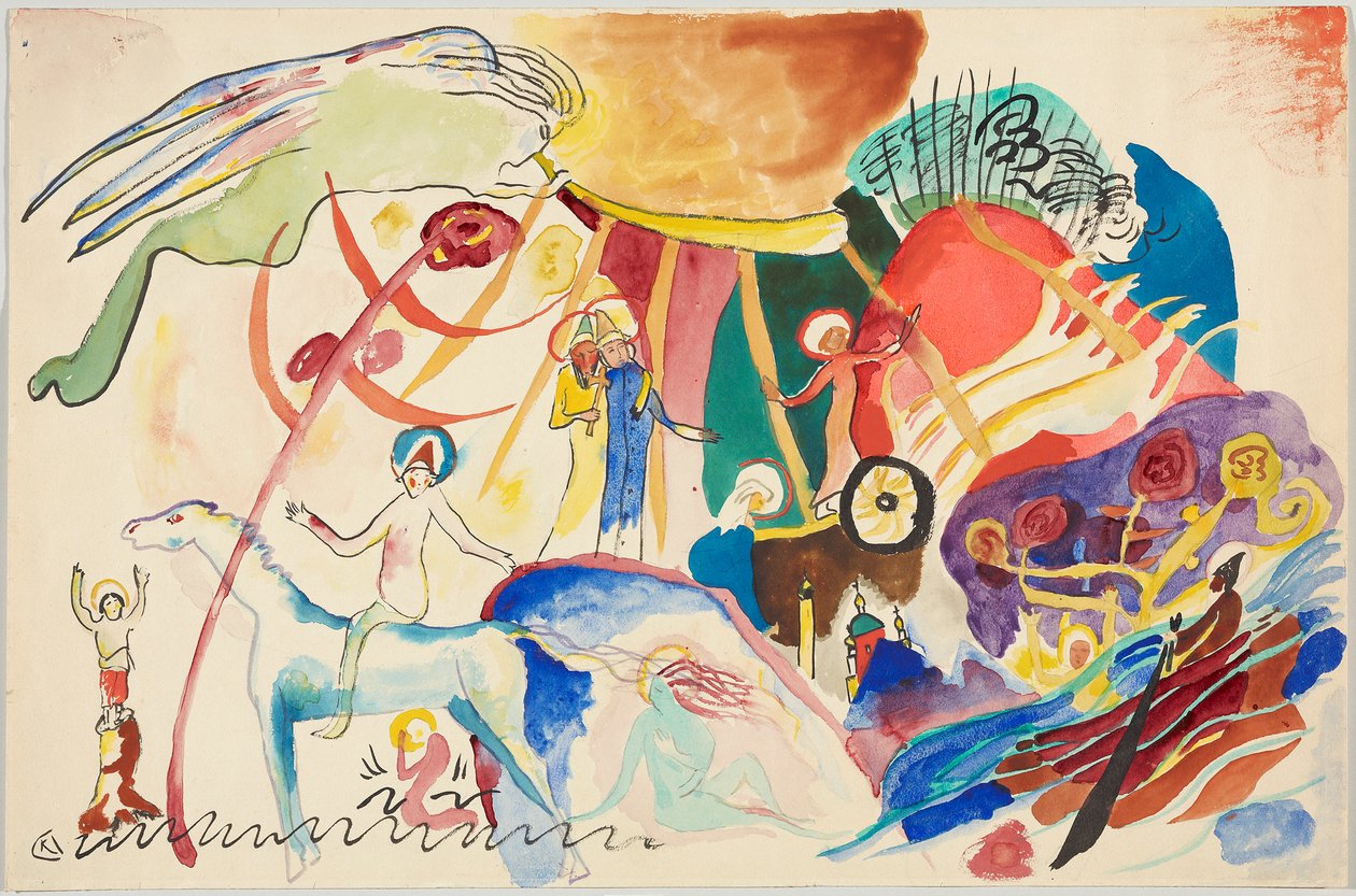 Ébauche de « La Toussaint II (Composition avec des saints) » - Wassily Kandinsky