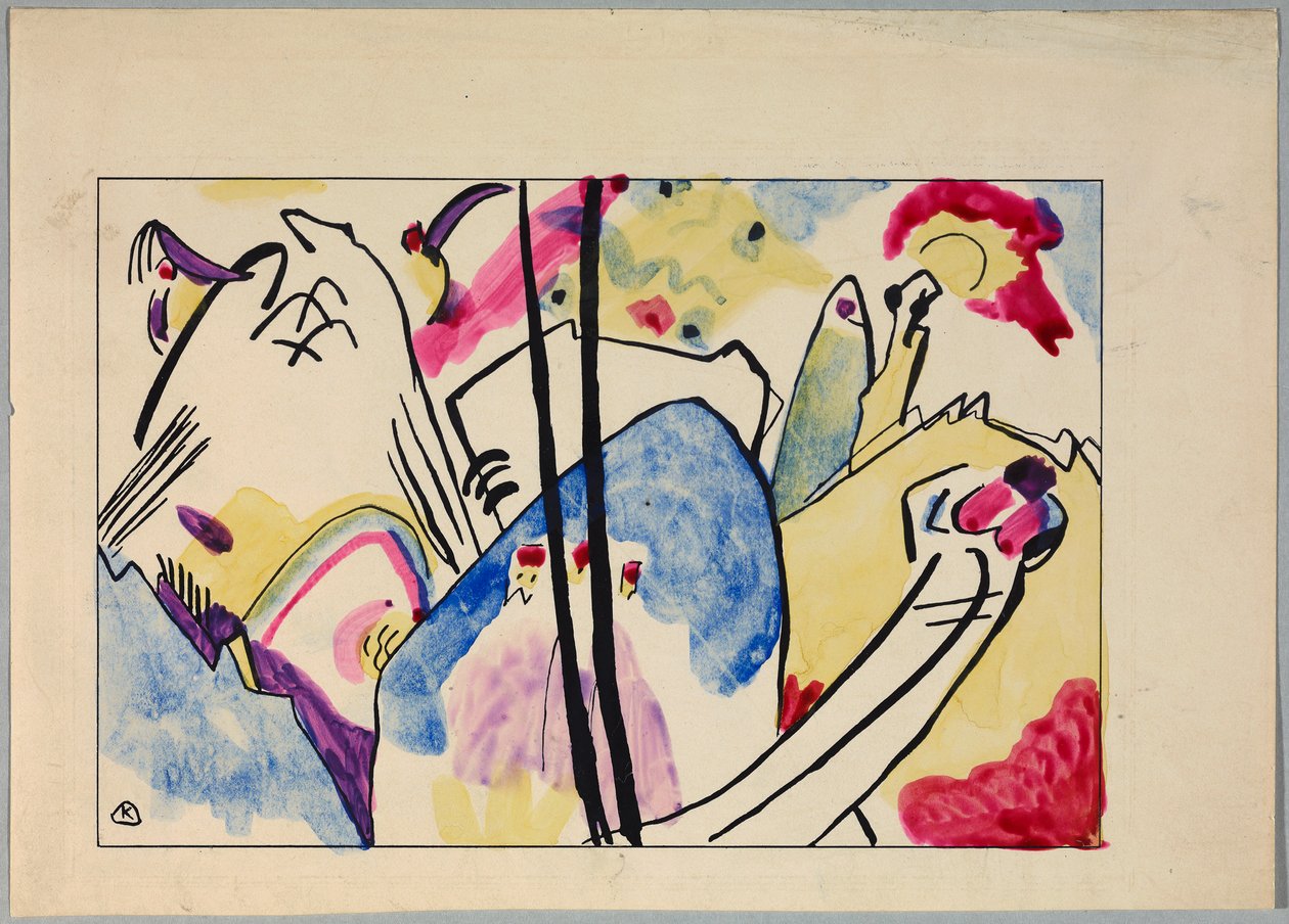 Entwurf zu "Komposition IV" - Wassily Kandinsky