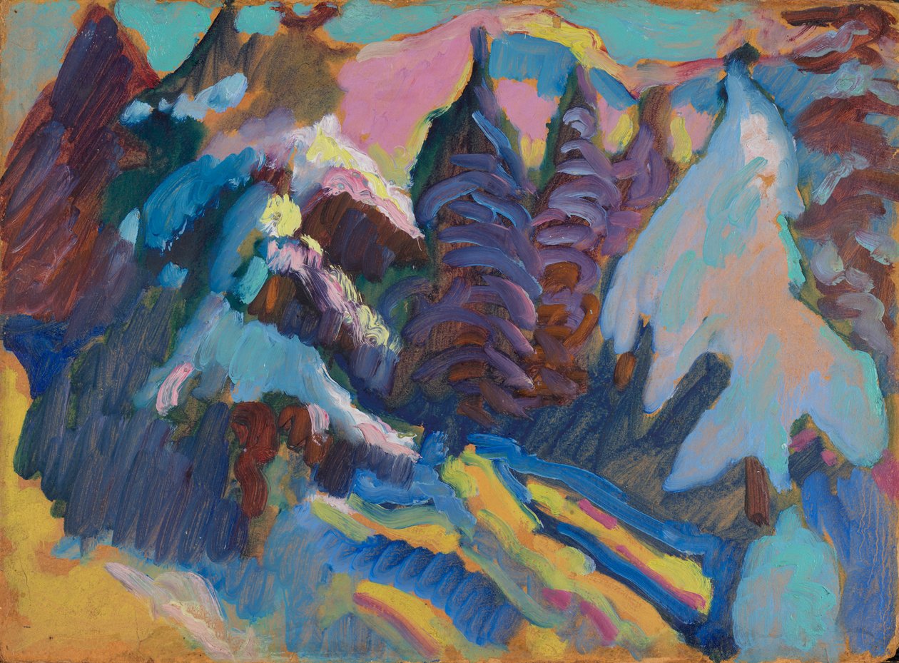 Kochel - Arbres enneigés - Wassily Kandinsky