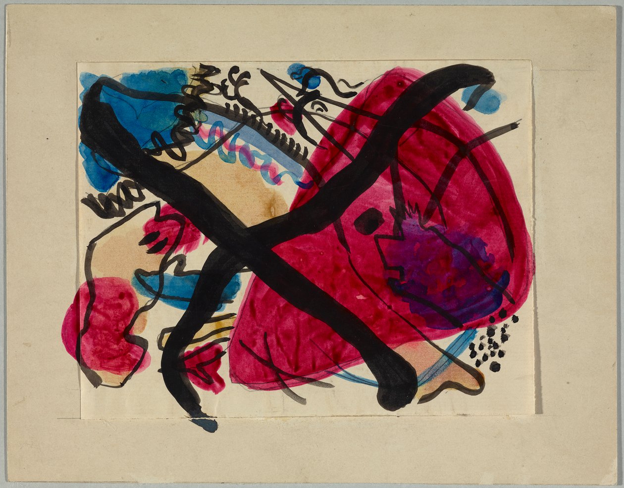 Mit schwarzen Diagonalen - Wassily Kandinsky