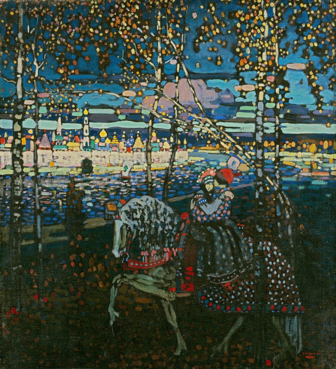 Un couple à cheval - Wassily Kandinsky