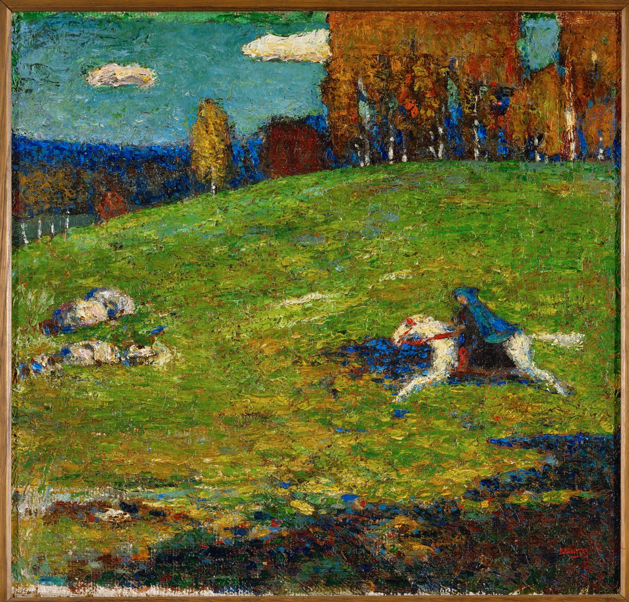 Le cavalier bleu (huile sur toile) - Wassily Kandinsky