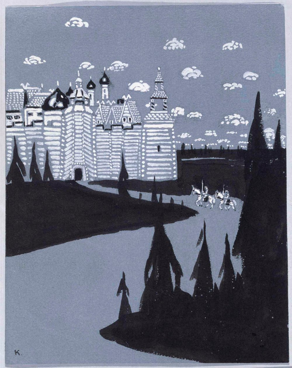 Devant la ville - Wassily Kandinsky