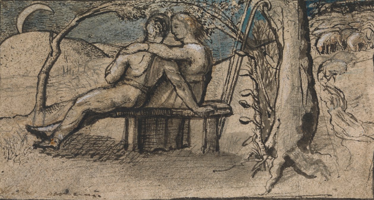Berger et bergère au clair de lune - Welby Sherman