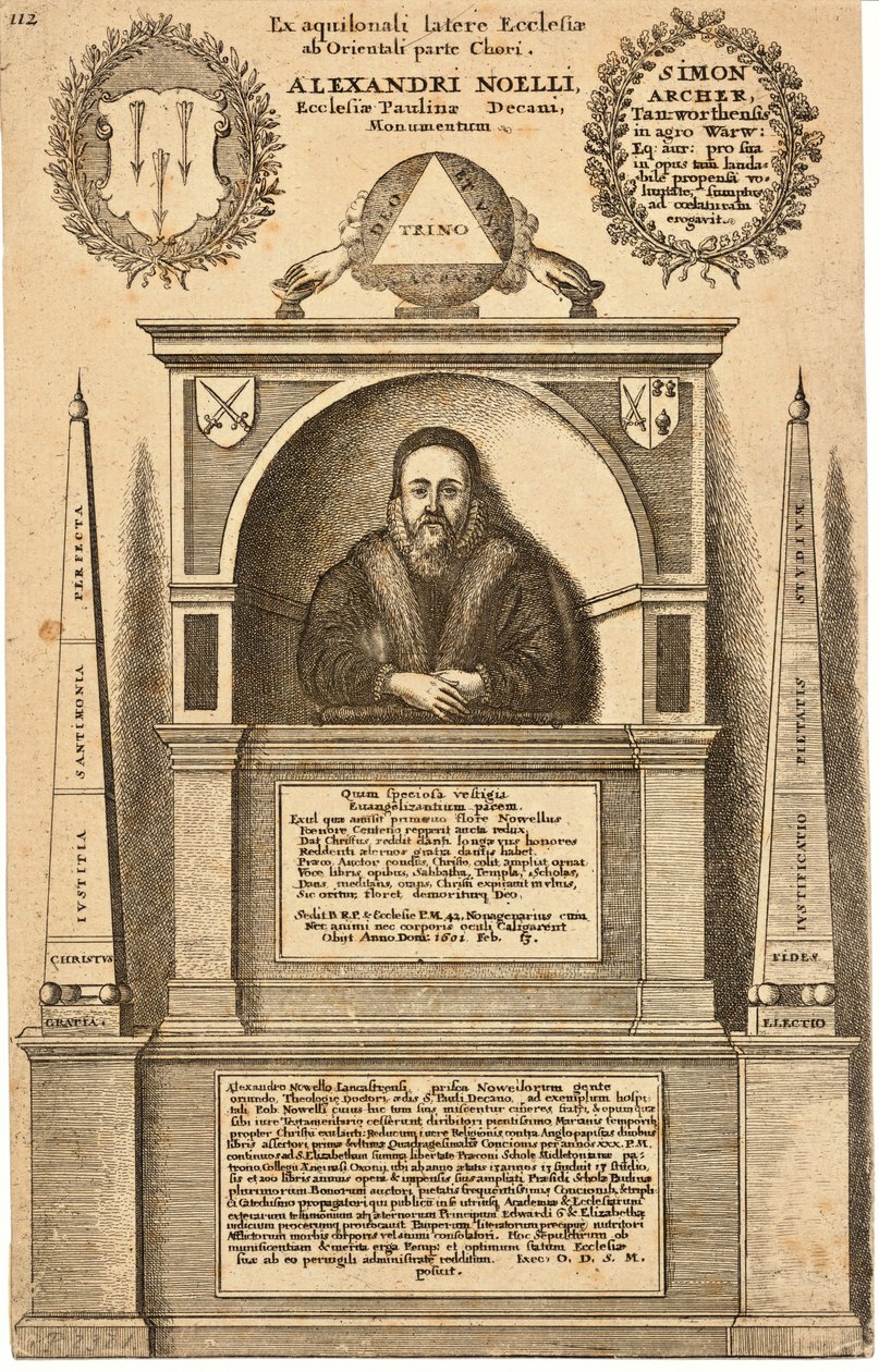 Alexander Nowell (monument). État 3 - Wenceslaus Hollar
