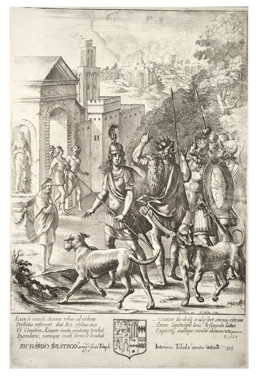 Évandre et Énée à Palentium. État 4 - Wenceslaus Hollar