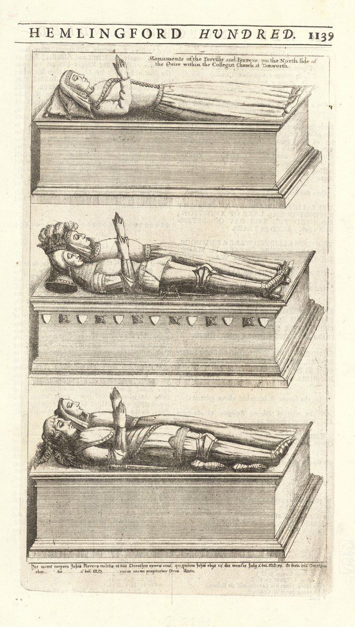 Frevill et Ferrers (monument) - Wenceslaus Hollar