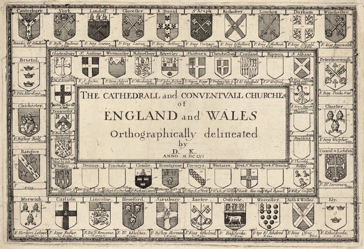 Roi. Cathédrales et églises conventuelles. État 1 - Wenceslaus Hollar