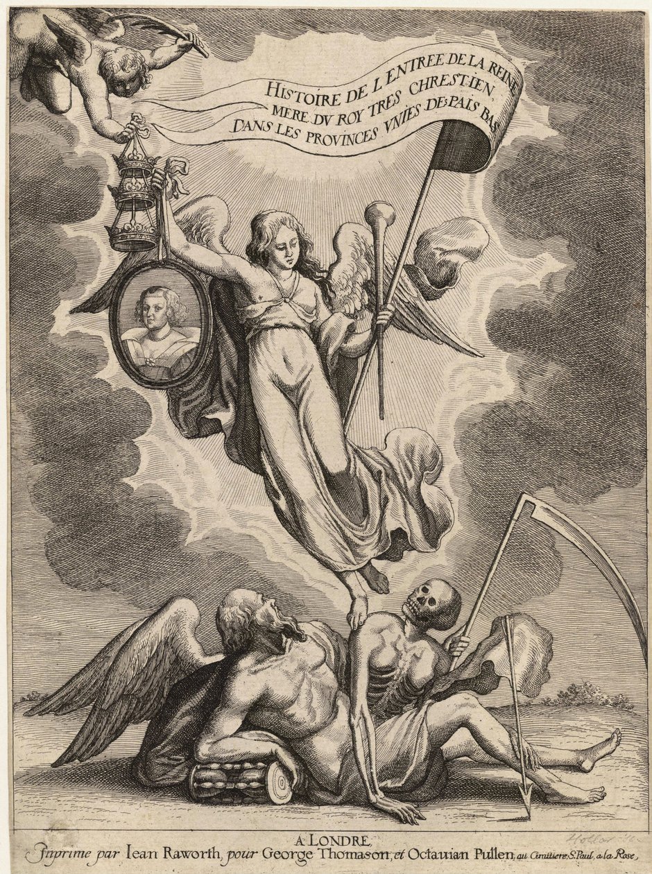 La Serre. Entrée de la reine mère dans ... les Pays-Bas. État 2 - Wenceslaus Hollar