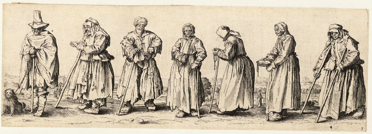Mendiants hommes et femmes - Wenceslaus Hollar