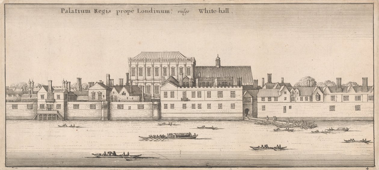 Palatium Regis Prope Londinum, vulgo Whitehall - Wenceslaus Hollar