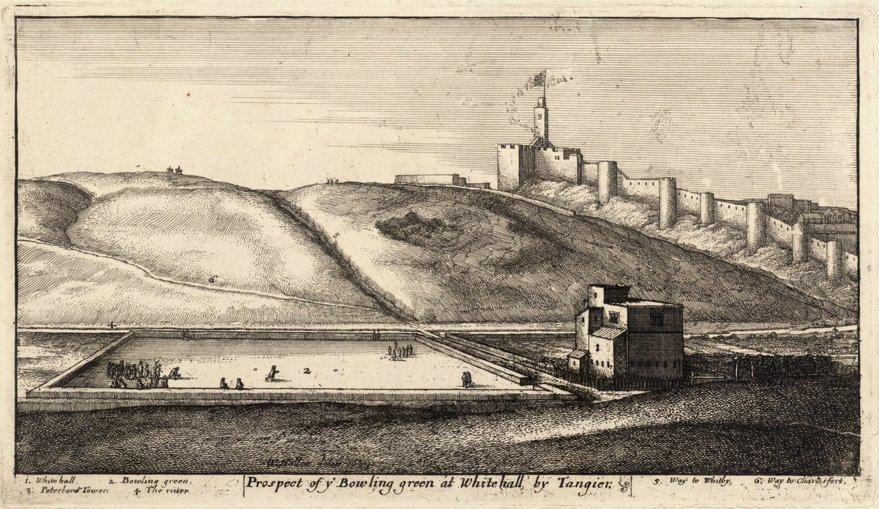 Le terrain de boules à Tanger. État 1 - Wenceslaus Hollar