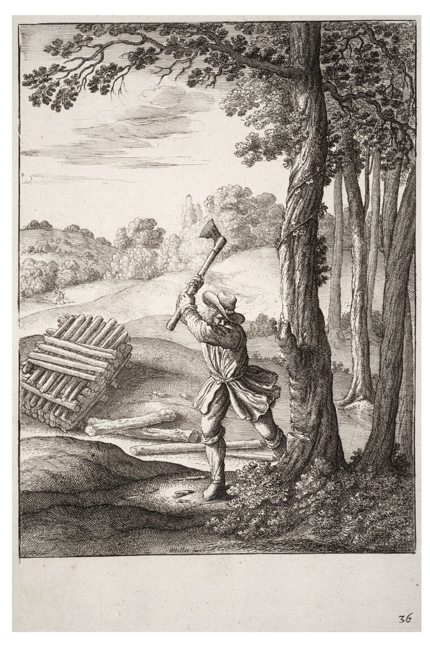 Le bûcheron - Wenceslaus Hollar