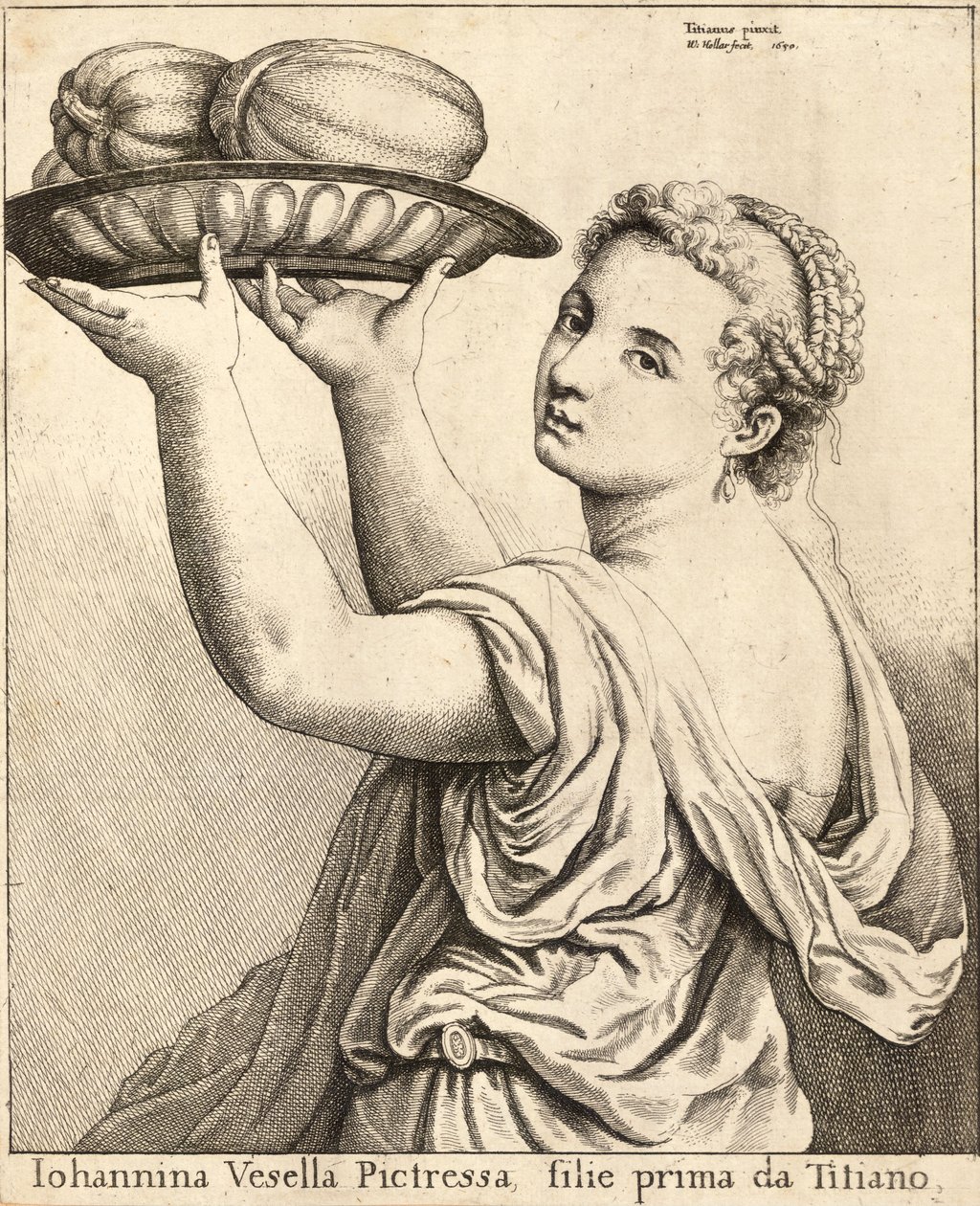 La fille de Titien. État 2 - Wenceslaus Hollar