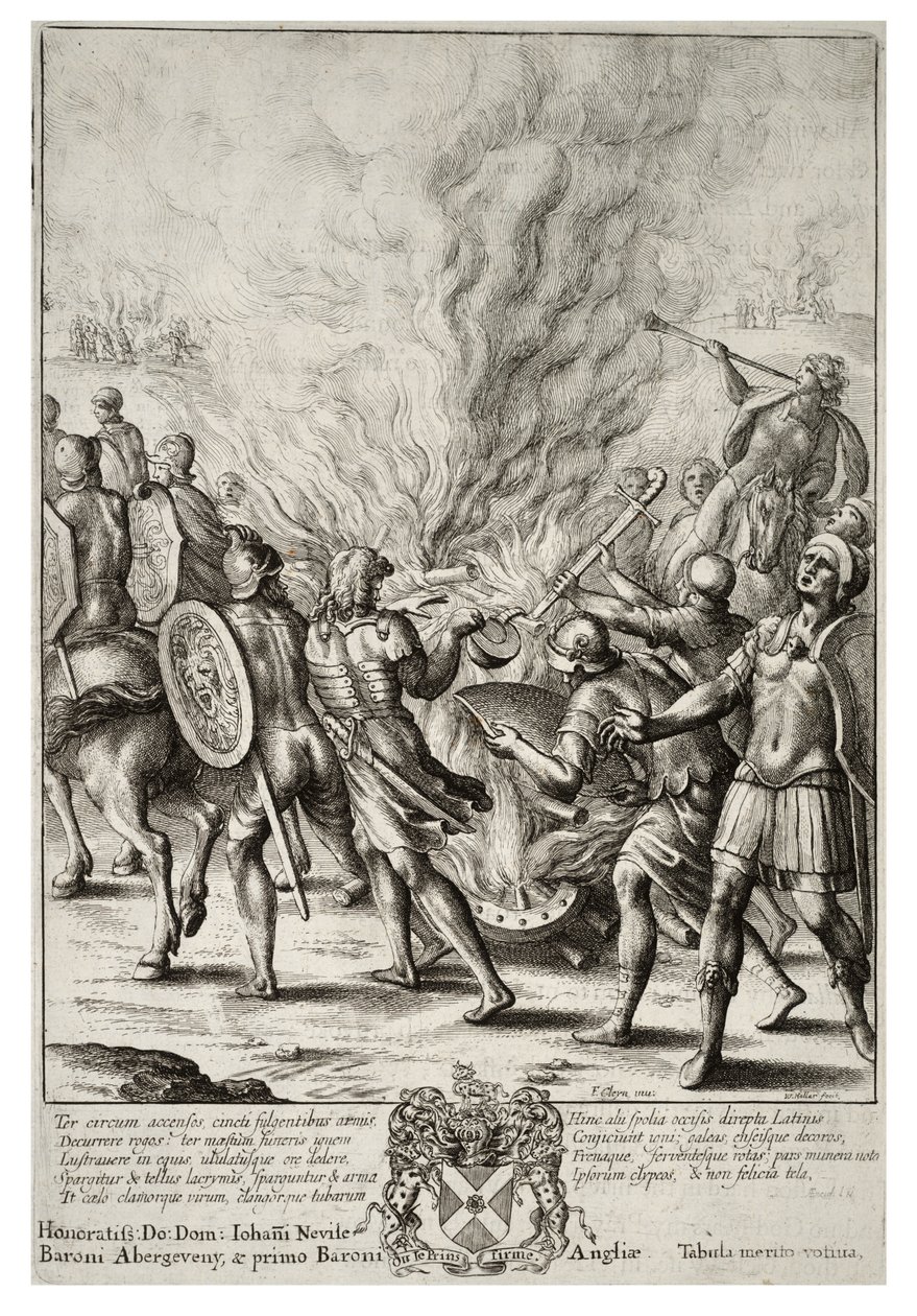 Wenceslas Hollar - Les Troyens incinérant leurs morts (État 2) - Wenceslaus Hollar