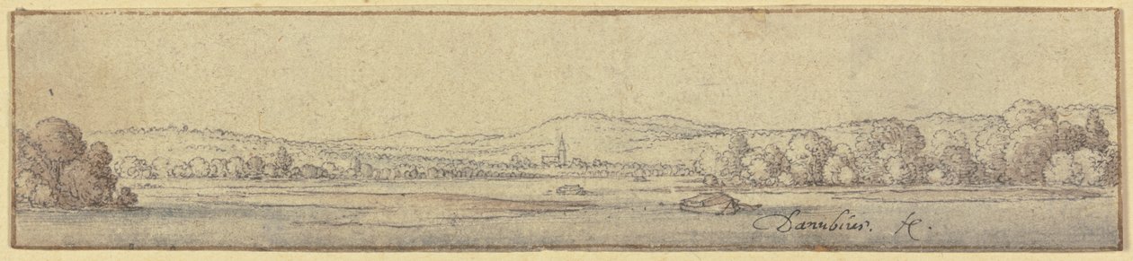 Un paysage du Danube - Wenceslaus Hollar