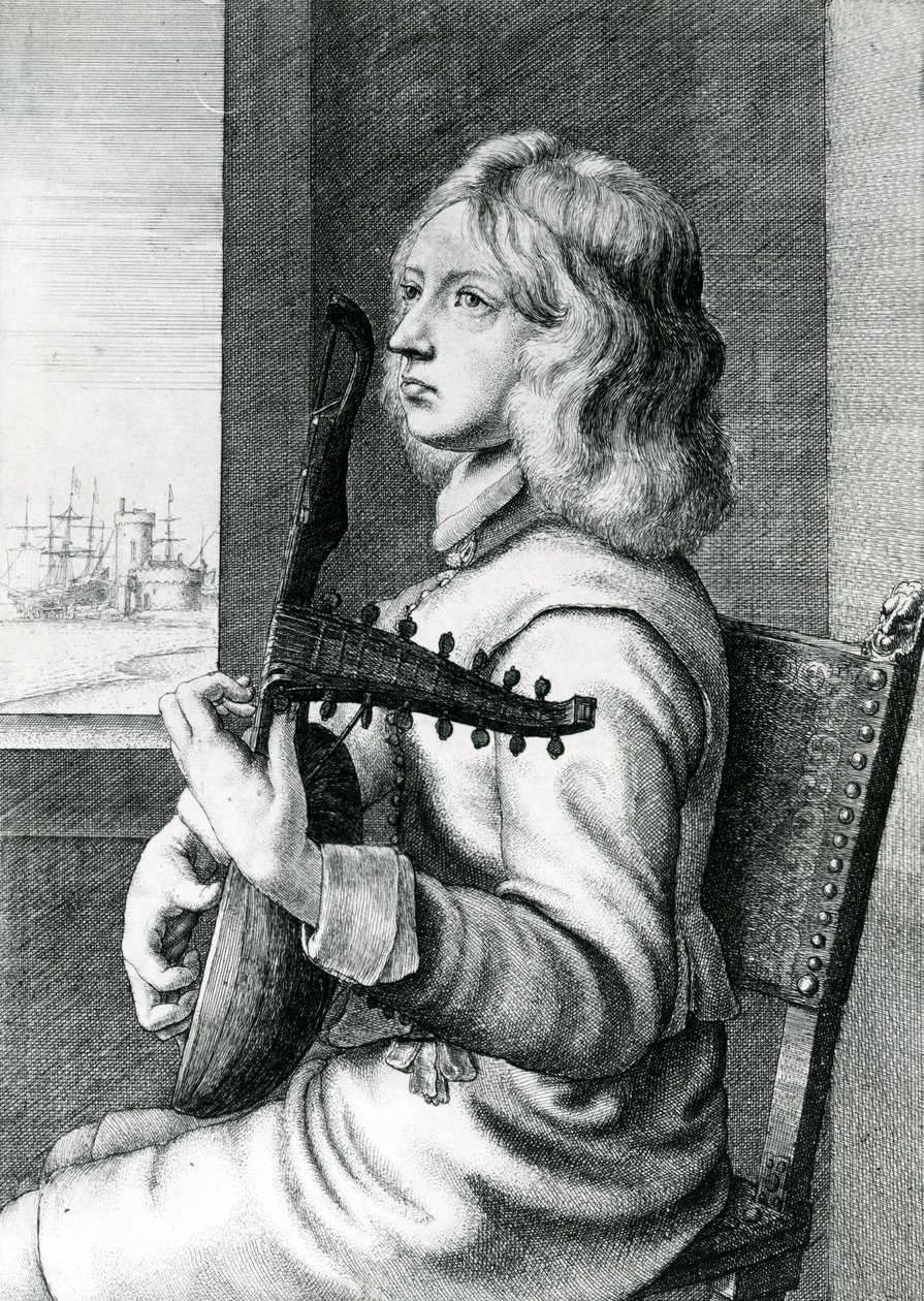 Joueur de luth baroque - Wenceslaus Hollar