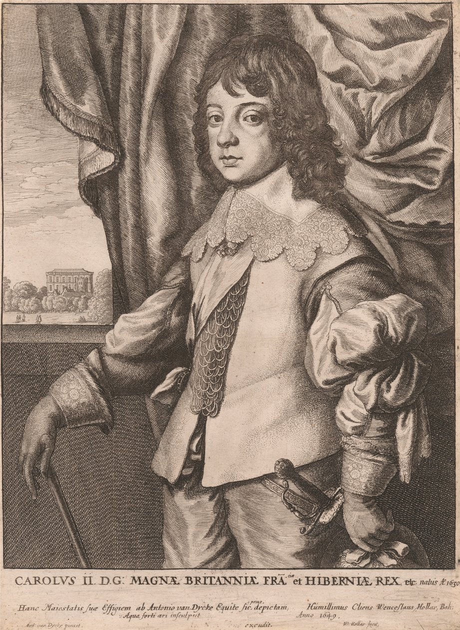 Charles II. D.G: Roi de Grande-Bretagne, France et Irlande etc. - Wenceslaus Hollar