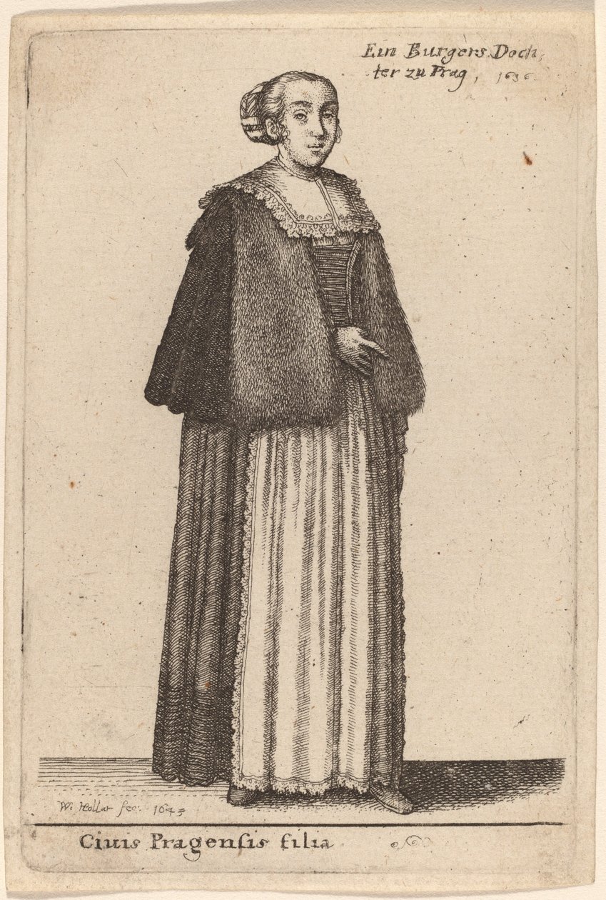 Ciuis Pragensis Filia - Wenceslaus Hollar