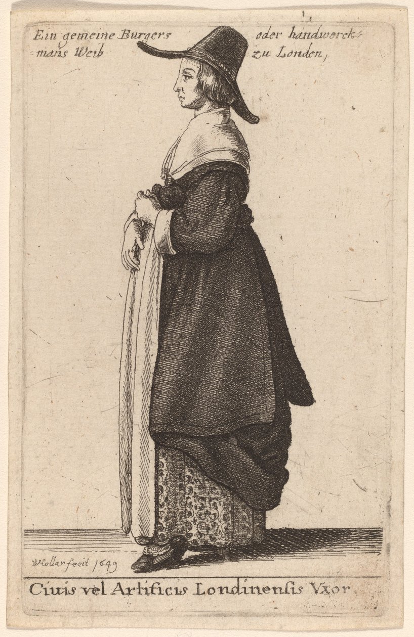 Ciuis vel Artificis Londinensis Vxor - Wenceslaus Hollar