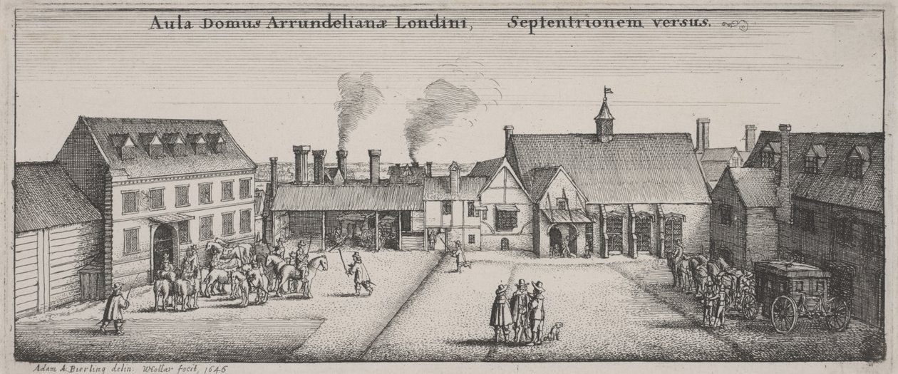 Cour de la maison Arundel depuis le nord - Wenceslaus Hollar