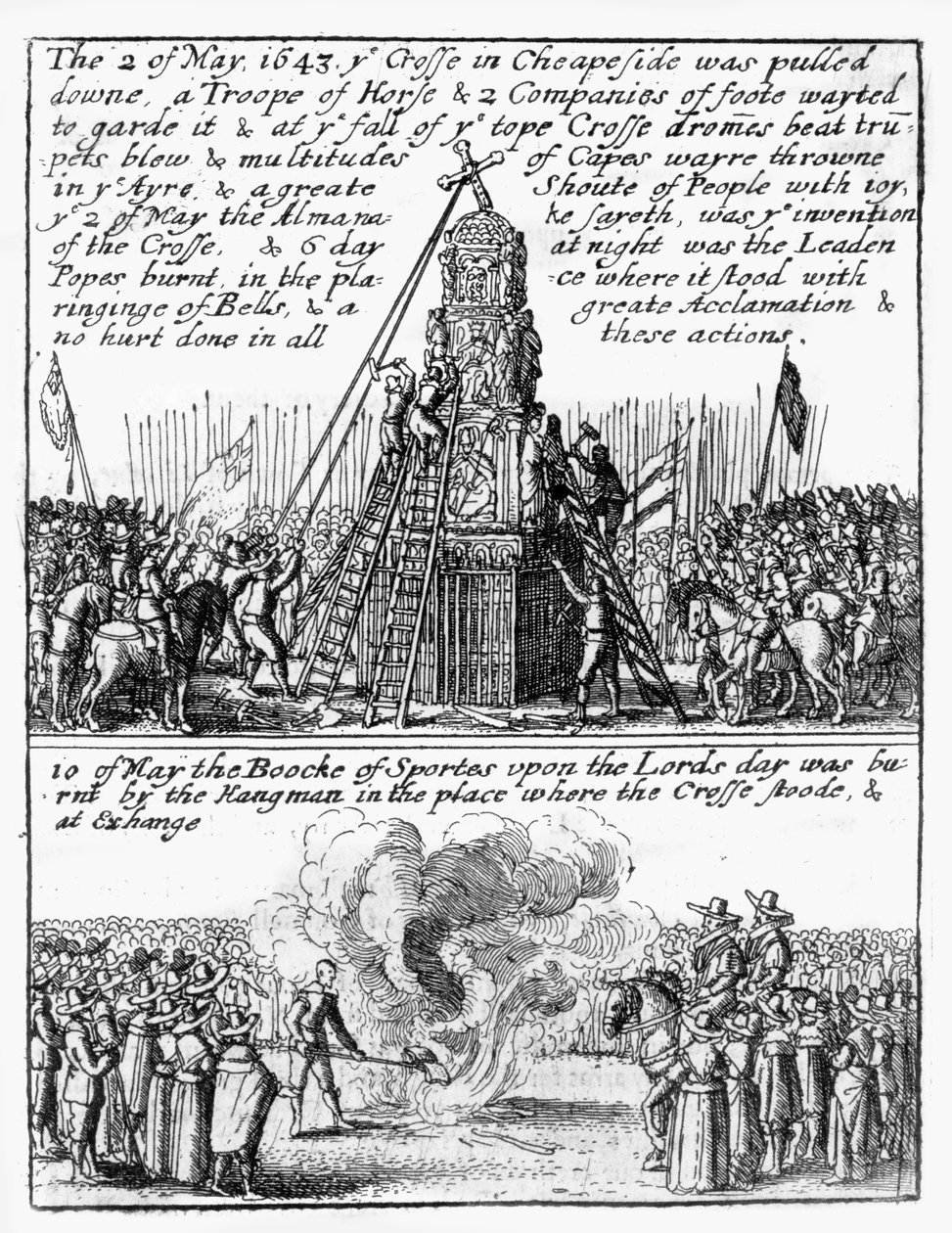 Destruction de la croix de Cheapside; le 