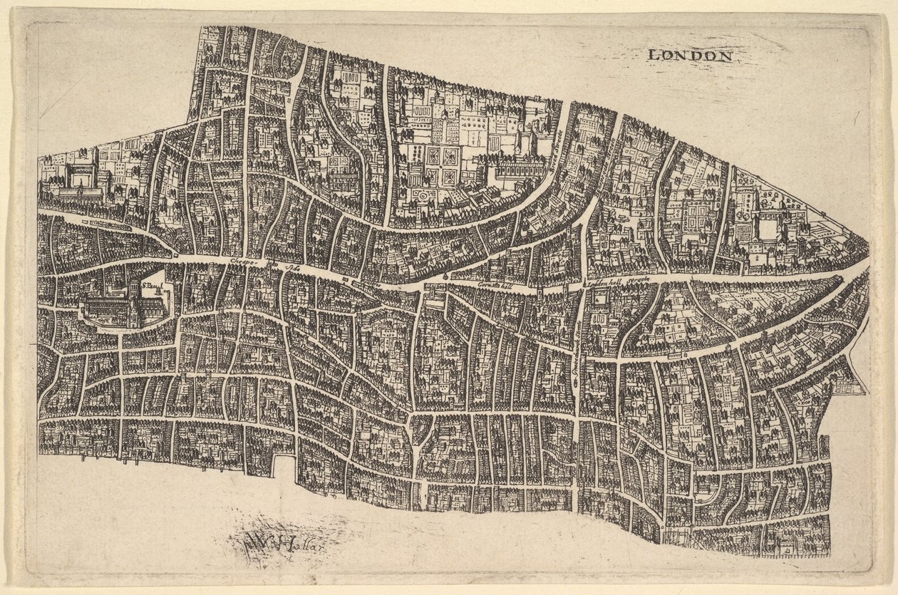 Londres avant le Grand Incendie - Wenceslaus Hollar