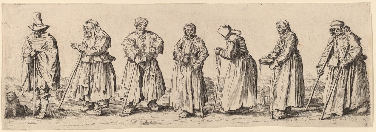 Mendiants hommes et femmes - Wenceslaus Hollar