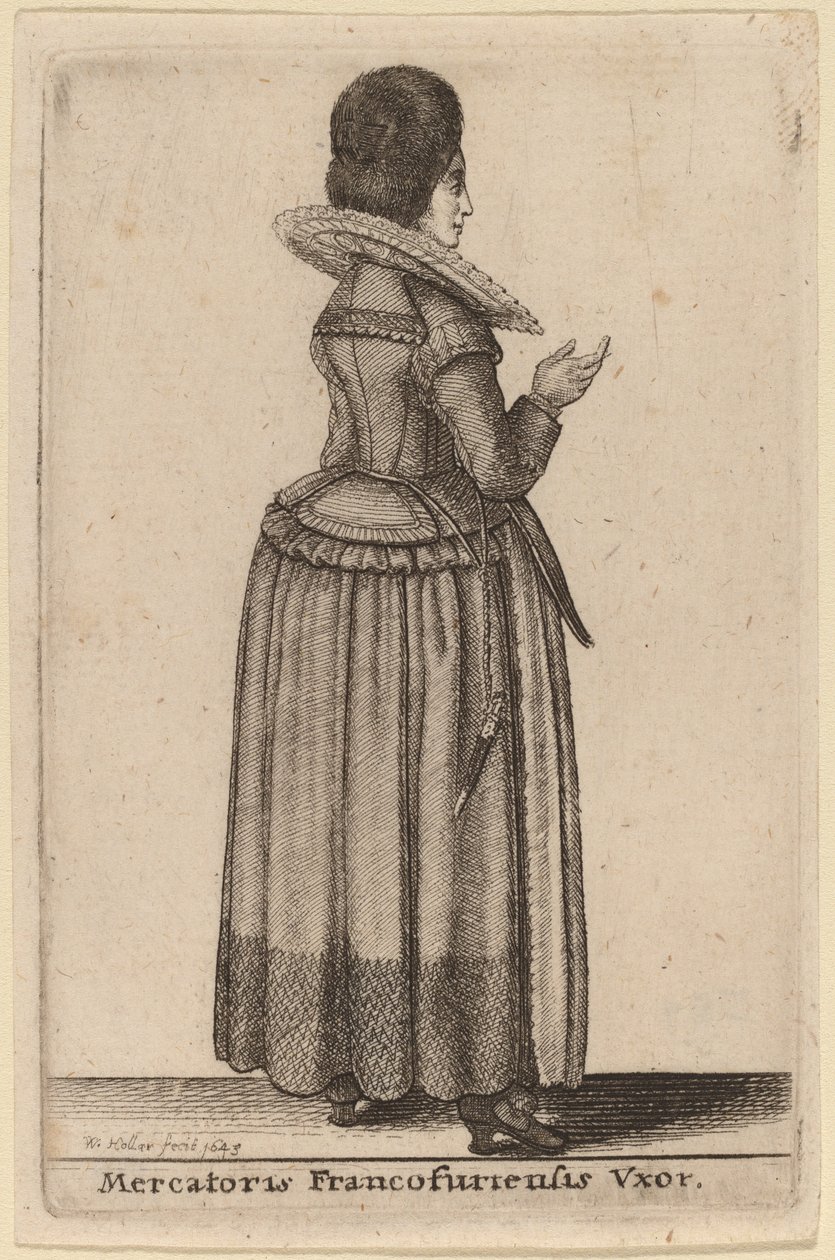 Mercatoris Francofurtensis Vxor - Wenceslaus Hollar
