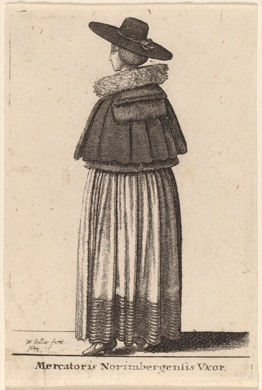 Mercatoris Norimbergensis Vxor - Wenceslaus Hollar