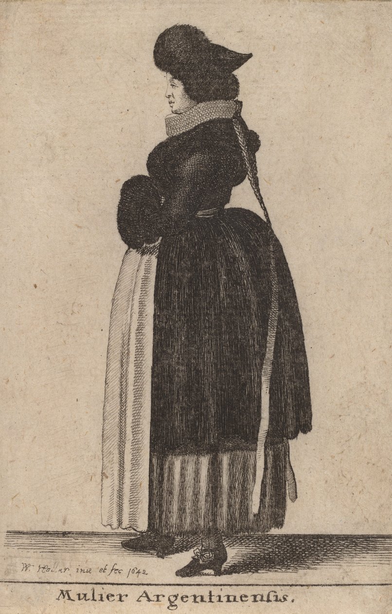 Mulier Argentinensis, 1642 - Wenceslaus Hollar