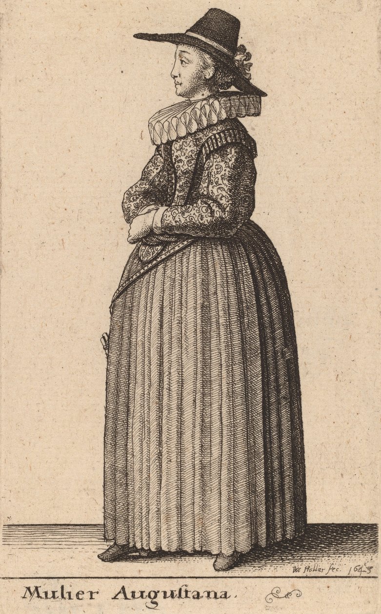 Mulier Augustana, 1643 - Wenceslaus Hollar