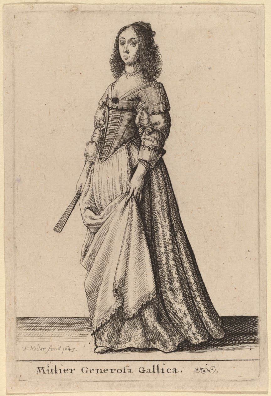 Mulier Generosa Gallica - Wenceslaus Hollar