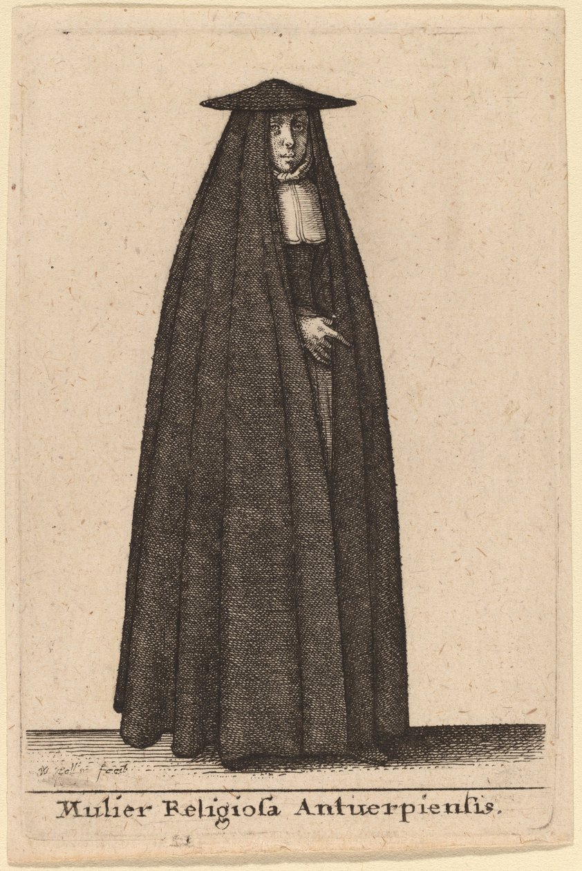 Femme religieuse anversoise - Wenceslaus Hollar