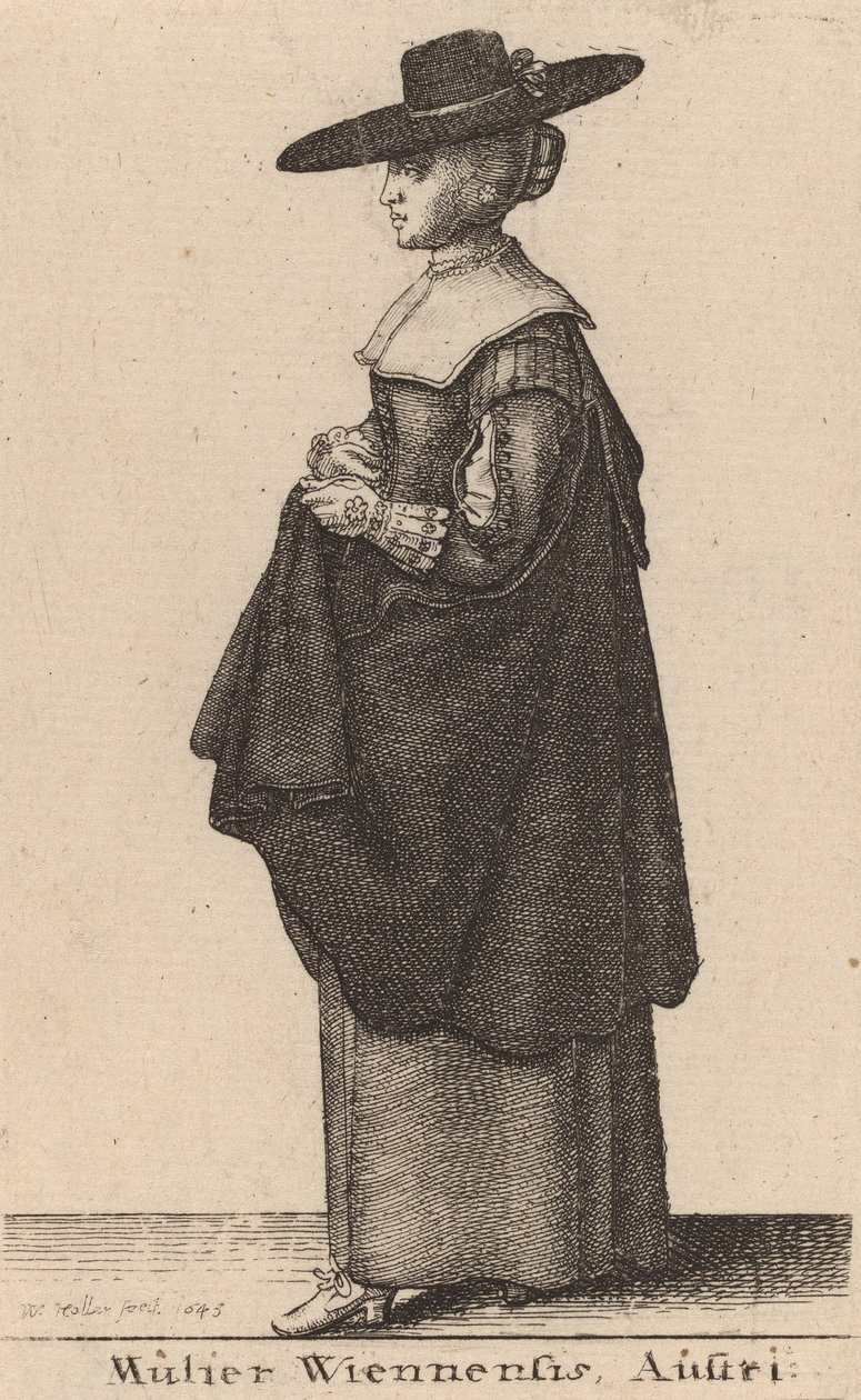 Mulier Wiennensis Austri, 1643 - Wenceslaus Hollar