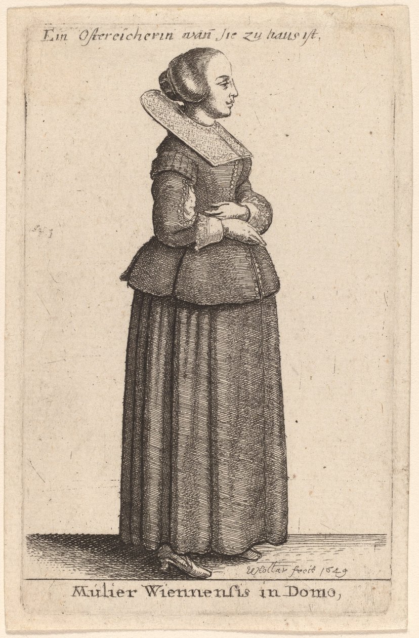 Mulier Viennensis in Domo - Wenceslaus Hollar