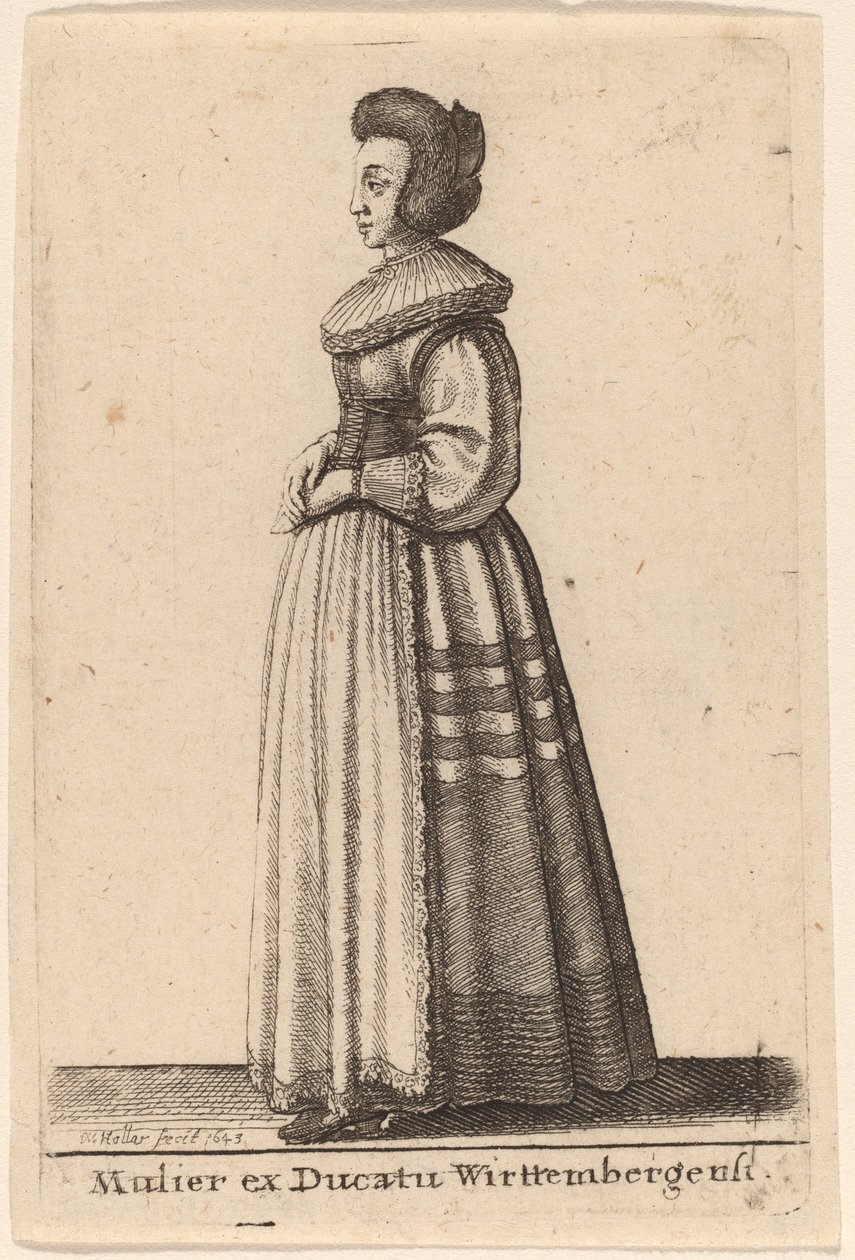 Mulier ex Ducatu Wirttembergensi - Wenceslaus Hollar