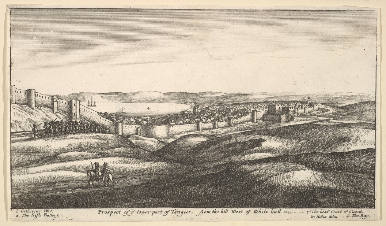 Vue de la partie inférieure de Tanger, de la colline à l