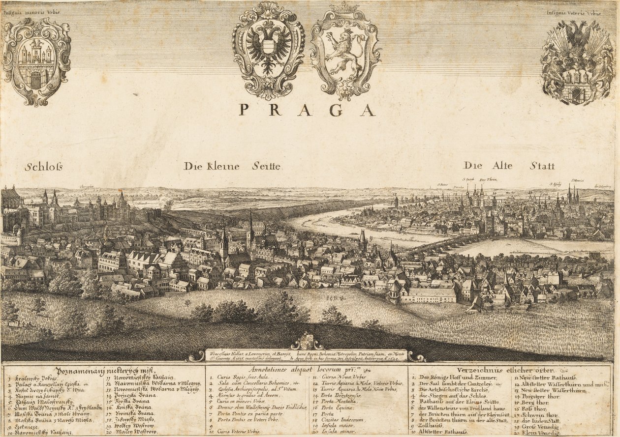 Grand prospect de Prague - Wenceslaus Hollar