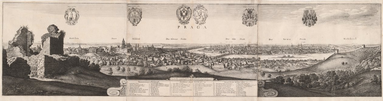 La Grande Vue de Prague - Wenceslaus Hollar