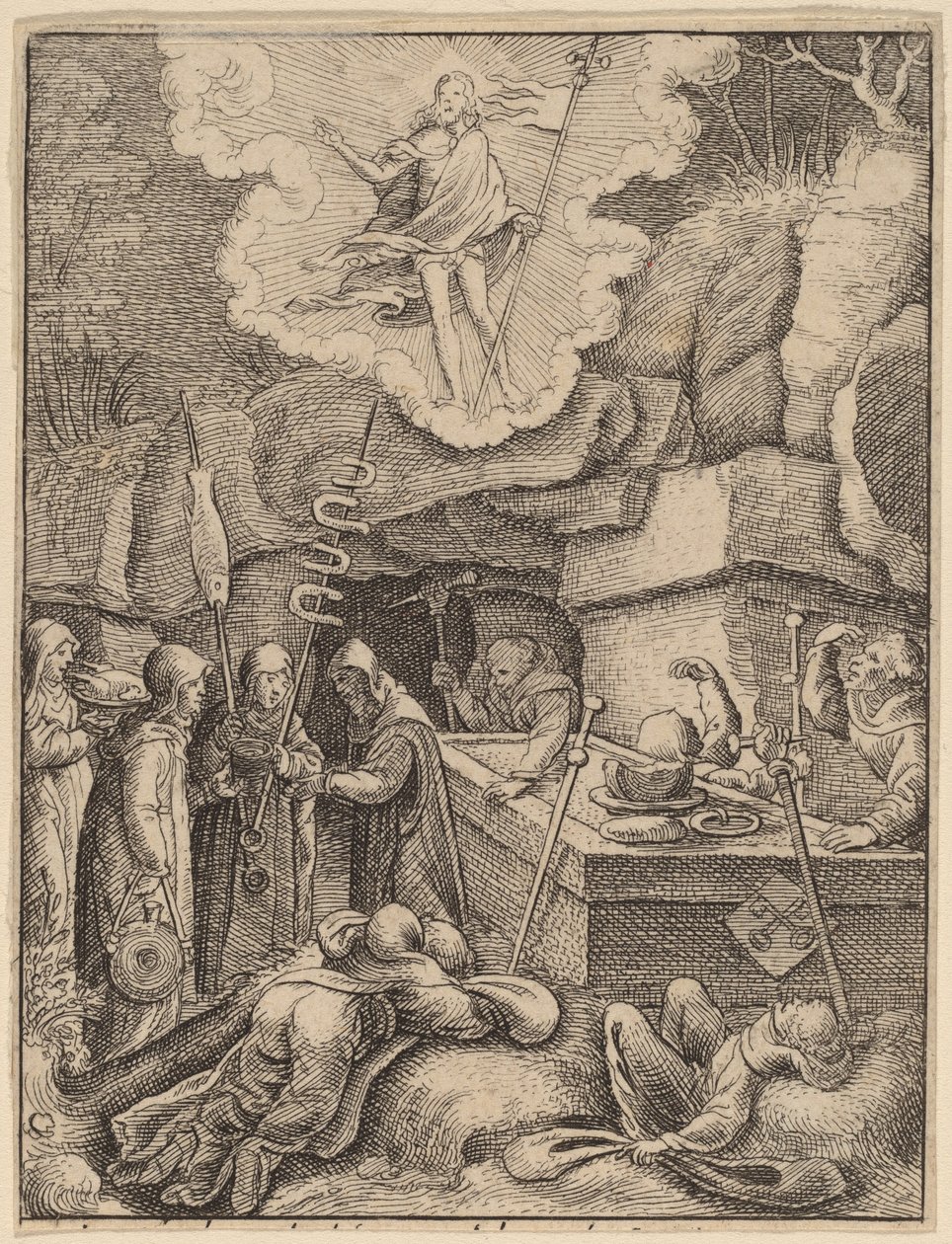 La Résurrection - Wenceslaus Hollar