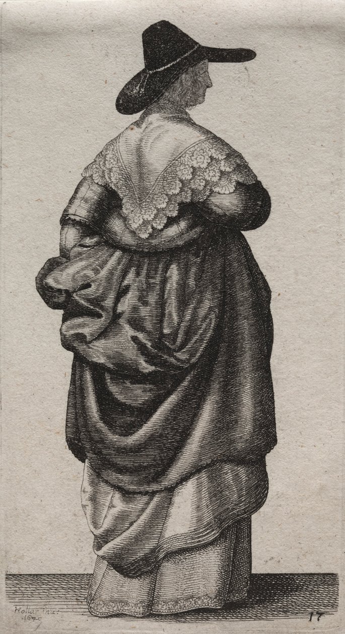 Les divers habits des femmes anglaises, de la noblesse aux paysannes..., 1640 - Wenceslaus Hollar