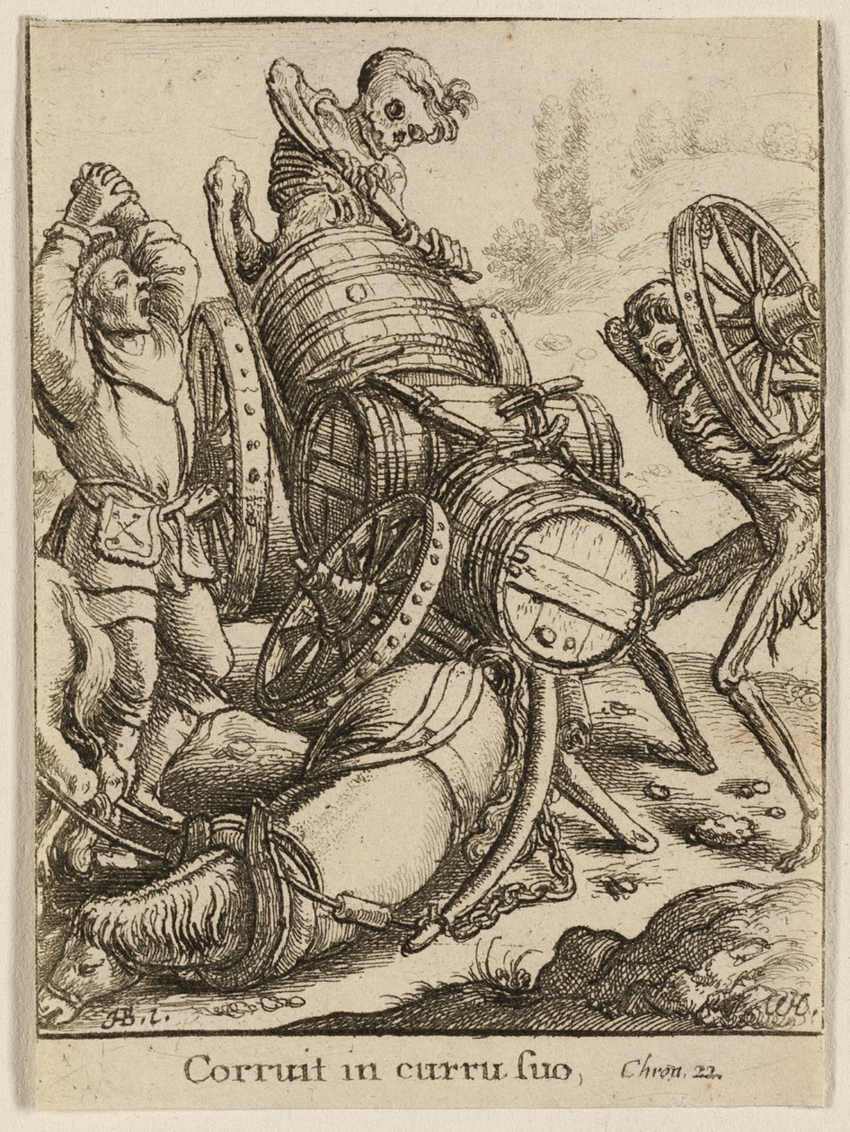 Le charretier et la mort - Wenceslaus Hollar