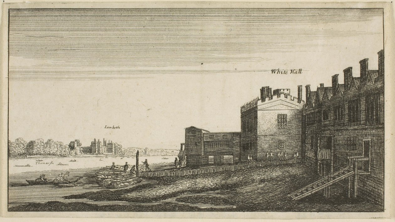 Vue du palais de Lambeth depuis la rivière à Whitehall Stairs - Wenceslaus Hollar