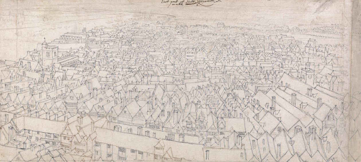 Vue de la partie est de Southwark, en direction de Greenwich - Wenceslaus Hollar