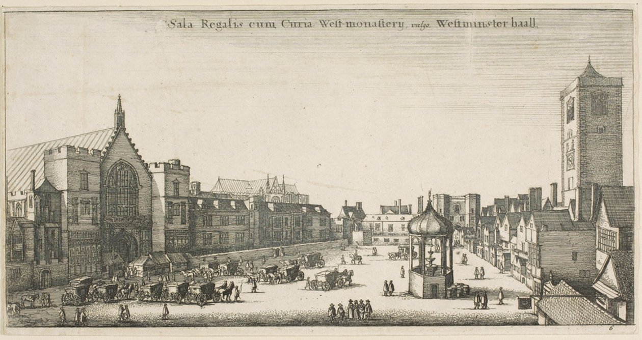 Salle de Westminster (New Palace Yard et la Clock House) - Wenceslaus Hollar