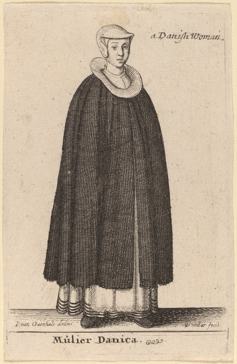 Femme danoise - Wenceslaus Hollar after Hendrik J. van Craenhals