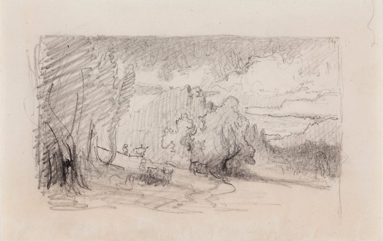 Paysage, esquisse de composition - Werner Holmberg