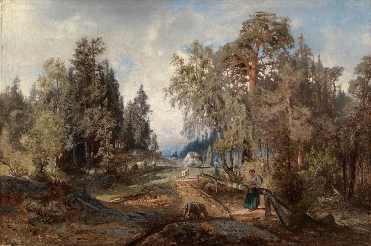 Paysage avec moutons - Werner Holmberg